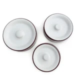 Bianco Magico casserole set of 3 with elegant white design, ideal for serving hot dishes