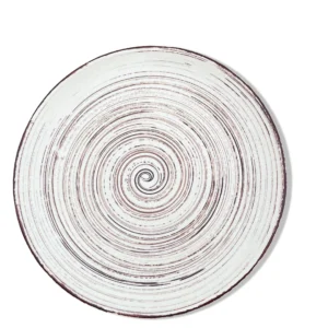 Giro di Rosso – Red spiral ceramic dinner plate