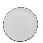 Crema e Notte – Dual-tone ceramic dinner plate with cream and blue finish