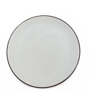 Crema e Notte – Dual-tone ceramic dinner plate with cream and blue finish