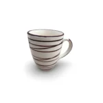 Cosmic Lines ceramic coffee mug with a modern celestial pattern