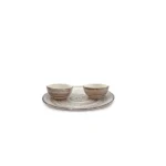 Spirale Marrone dinner set under 1000 with a brown spiral design, ideal for premium dining
