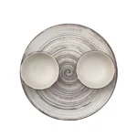 Spirale Marrone dinner set under 1000 with a brown spiral design, ideal for premium dining