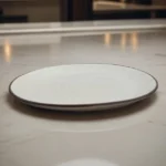 Crema e Notte – Dual-tone ceramic dinner plate with cream and blue finish