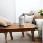 Vel Bianco ceramic vase with sleek white design, perfect for floral arrangements in the living room