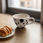 Stella Night ceramic cup with celestial star design, perfect for coffee or tea