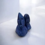 Spirito Calmo mini sculpture – beige stone face sculpture for home decor