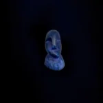 Spirito Calmo mini sculpture – beige stone face sculpture for home decor