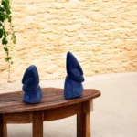 Spirito Calmo mini sculpture – beige stone face sculpture for home decor