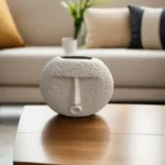 Sfera Anima ceramic vase with spherical design, perfect for displaying flowers in any room