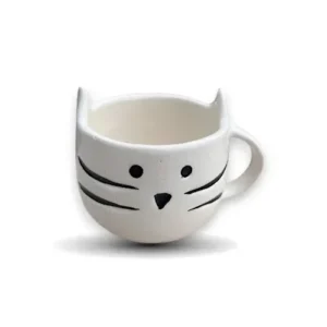 Miao Magico ceramic coffee cup with a playful cat design for cat lovers