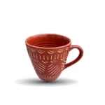 Traccia Cannella ceramic coffee mug with cinnamon-hued design