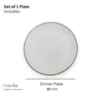 Crema e Notte – Dual-tone ceramic dinner plate with cream and blue finish