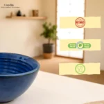 Blu Gal ceramic serving bowl with deep blue ocean-inspired design for serving meals