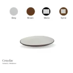 Crema e Notte – Dual-tone ceramic dinner plate with cream and blue finish
