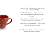 Traccia Cannella ceramic coffee mug with cinnamon-hued design