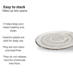 Giro di Rosso – Red spiral ceramic dinner plate