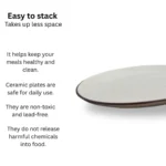 Crema e Notte – Dual-tone ceramic dinner plate with cream and blue finish
