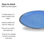 Blu Veloce – Blue ceramic plate from ceramic plate set