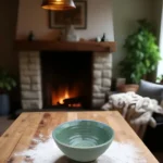 Nebulosa ceramic serving bowl with nebula-inspired design for artistic dining