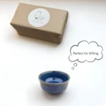 Blu Luce ceramic serving bowl with bright blue glaze for modern table settings