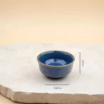Blu Luce ceramic serving bowl with bright blue glaze for modern table settings