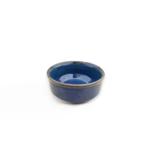 Blu Luce ceramic serving bowl with bright blue glaze for modern table settings