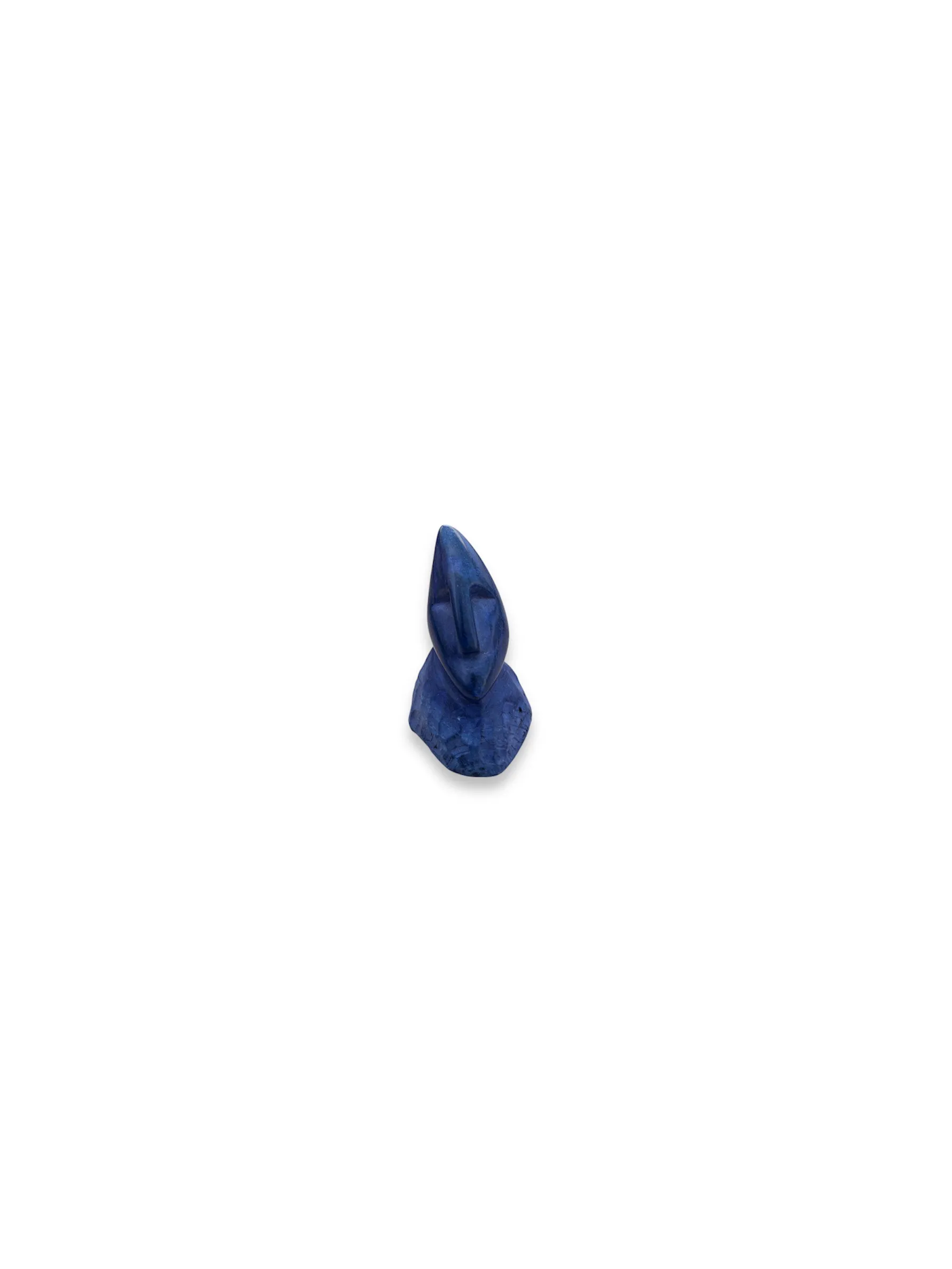 Spirito Calmo mini sculpture – beige stone face sculpture for home decor