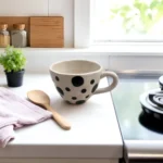 Stella Night ceramic cup with celestial star design, perfect for coffee or tea