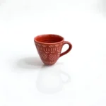 Traccia Cannella ceramic coffee mug with cinnamon-hued design