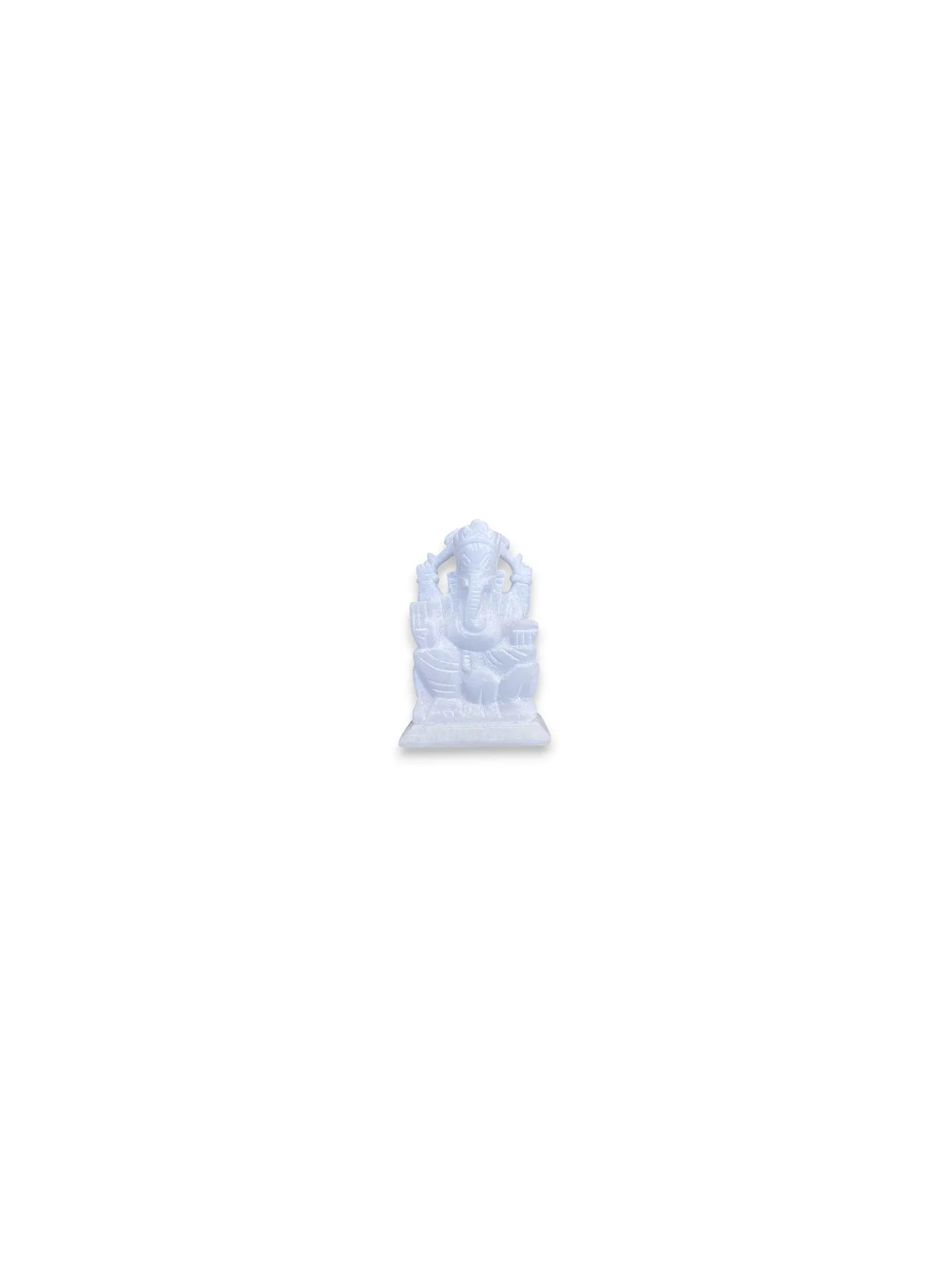Vighnaharta marble mini sculpture – white Ganesha idol for decor and blessing