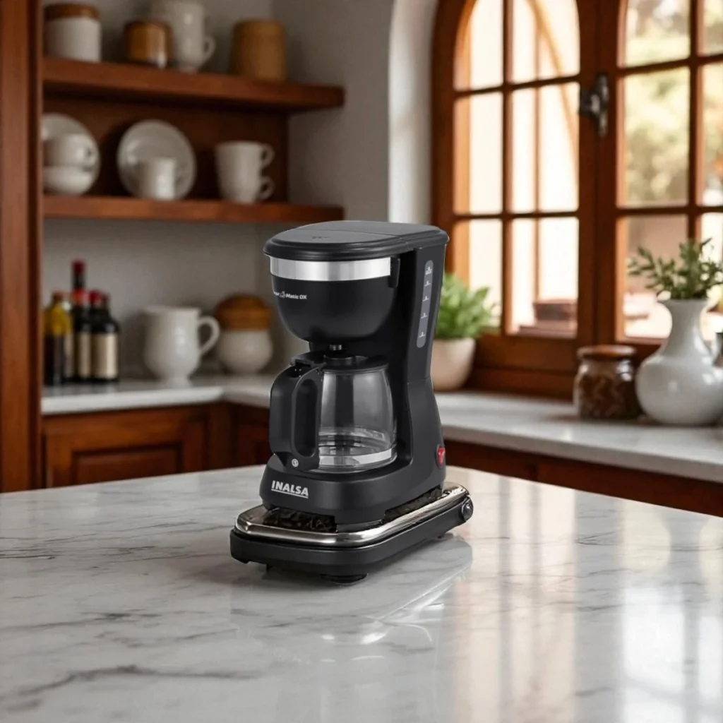 
Inalsa 6 Cups 650-Watt Coffee Maker with Anti Drip & Keep Warm Function|Overheat Protection|See Through 680 ML Carafe|630 ML Water Tank