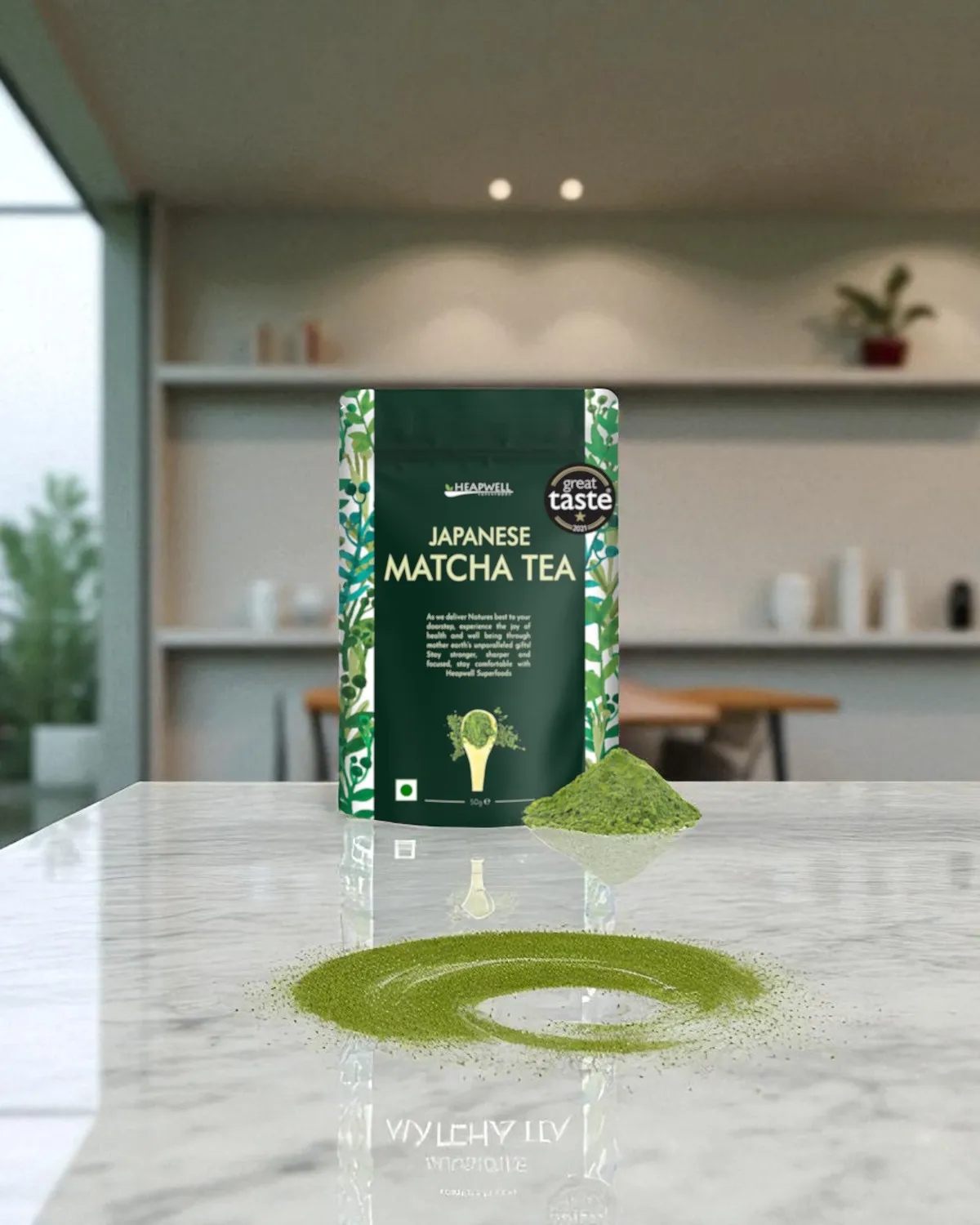 Heapwell Japanese Matcha 100g – Premium Ceremonial Green Tea